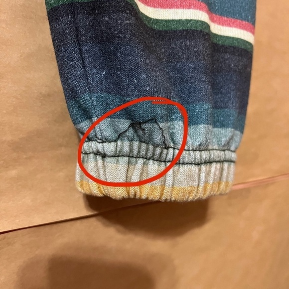 Aviator Nation Serape Tulum Bolt Stitch Sweatpants Pull-On Pants Stripe Size XS - Picture 13 of 14